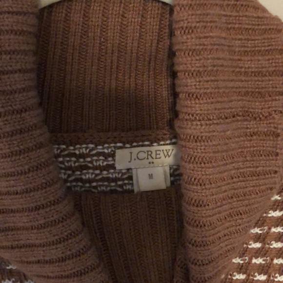 Jcrew Factory tan and white turtleneck sweater Size M - Picture 3 of 4